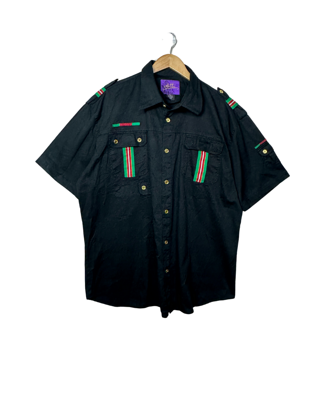 Vintage Atti Military-Inspired Shirt 3XL