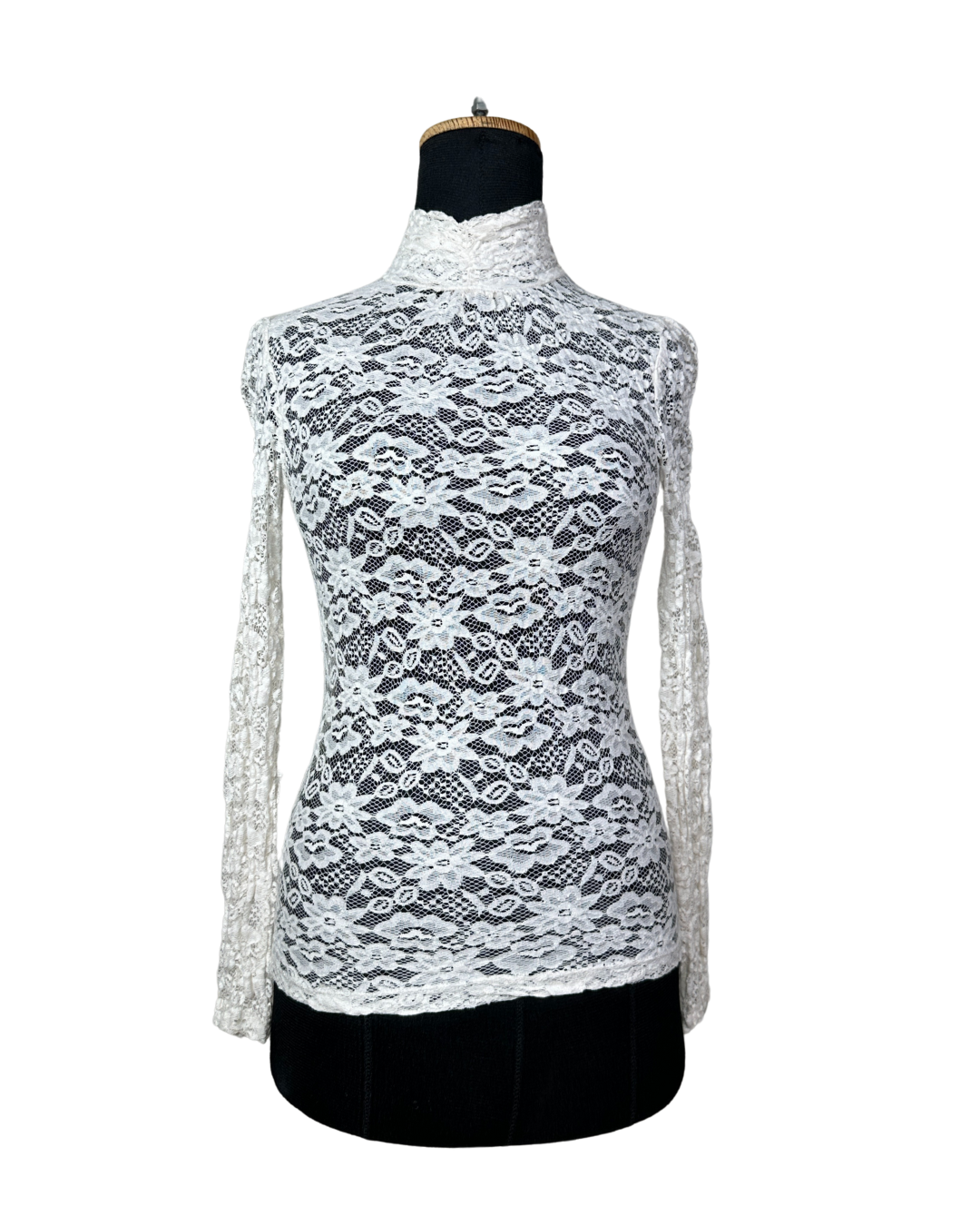 Floral Lace High Neck Top XS/S