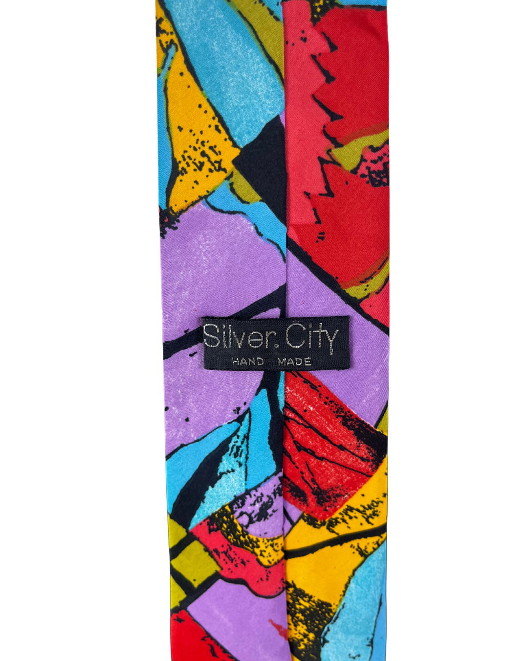 Silver City Abstract Artsy Necktie 9 cm