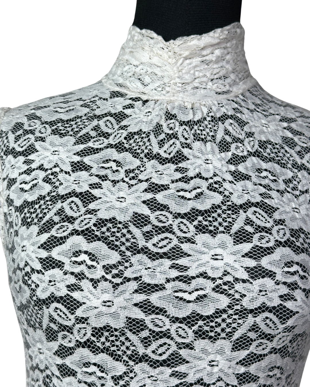 Floral Lace High Neck Top XS/S