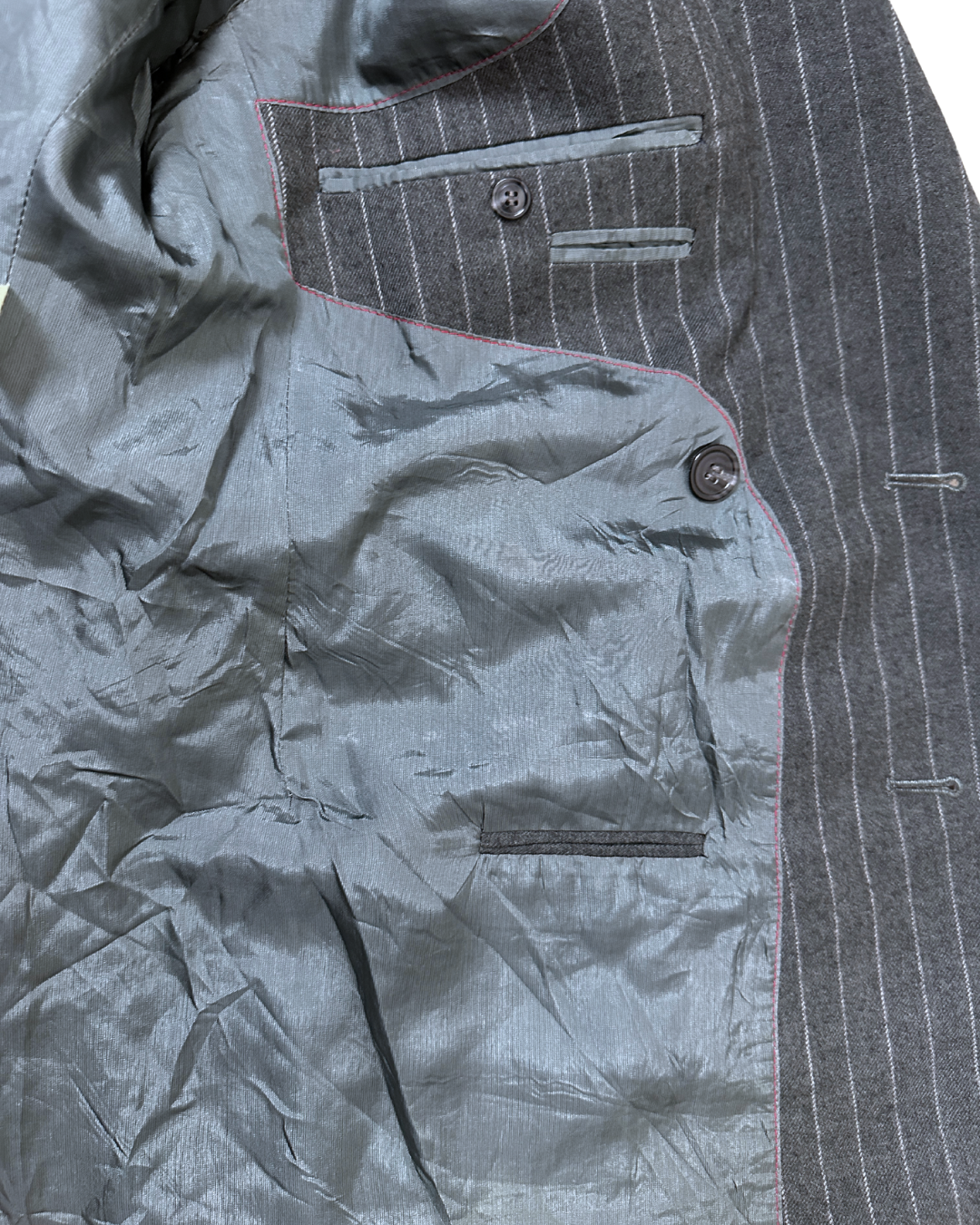 Vintage Double-breasted Wool-Blend Blazer 50