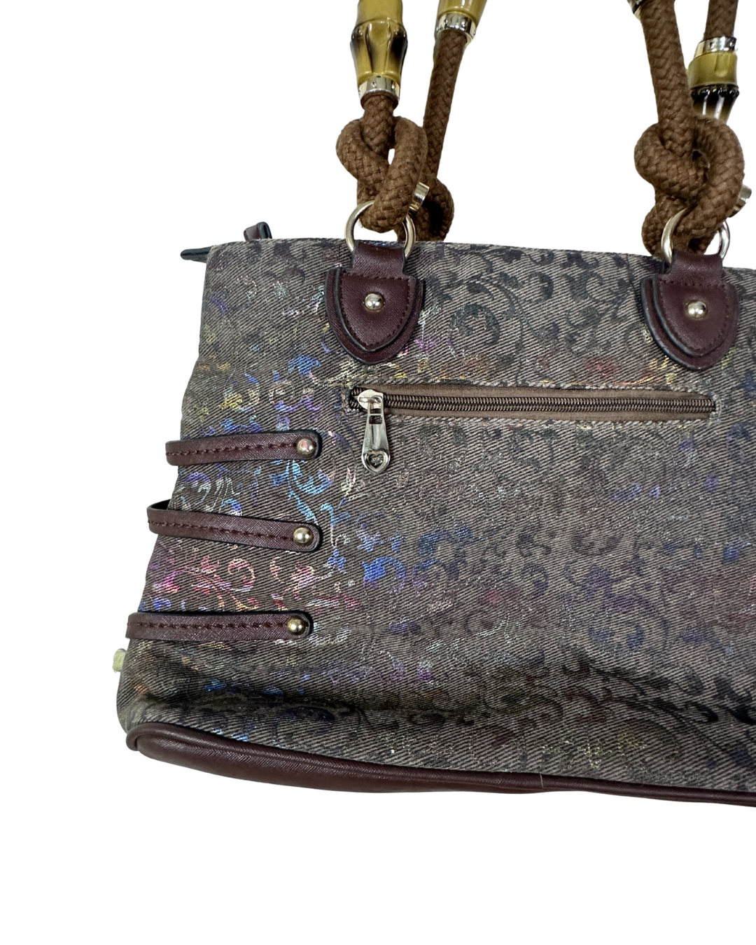 Vintage Y2K Illustrated Tote Bag with Rope Handles