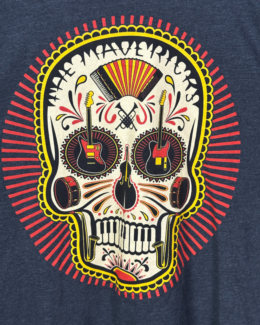 Next Level Skull Guitar Graphic T-Shirt XL