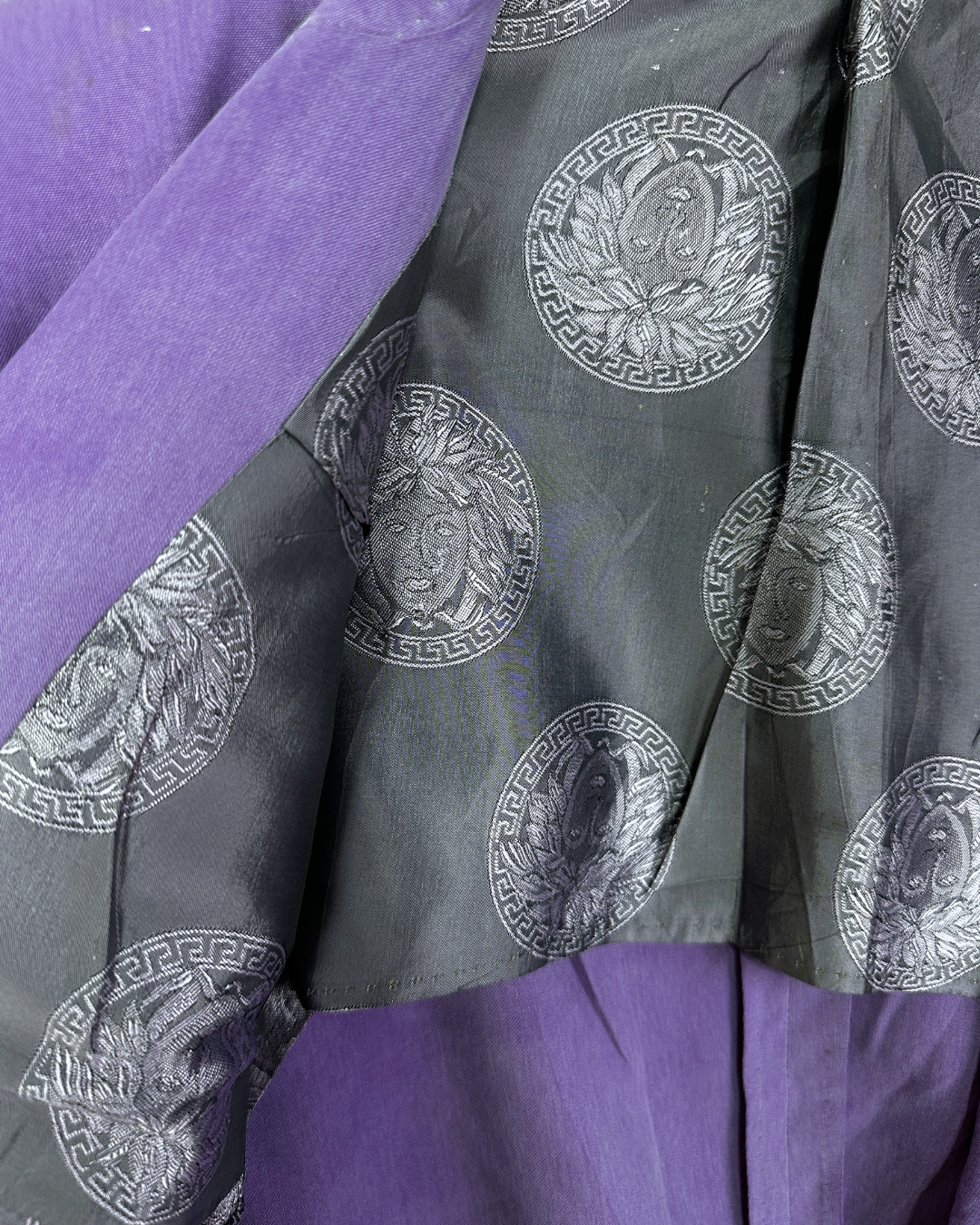 Vintage Deadstock 1990s Gianni Versace Purple Medusa Blazer