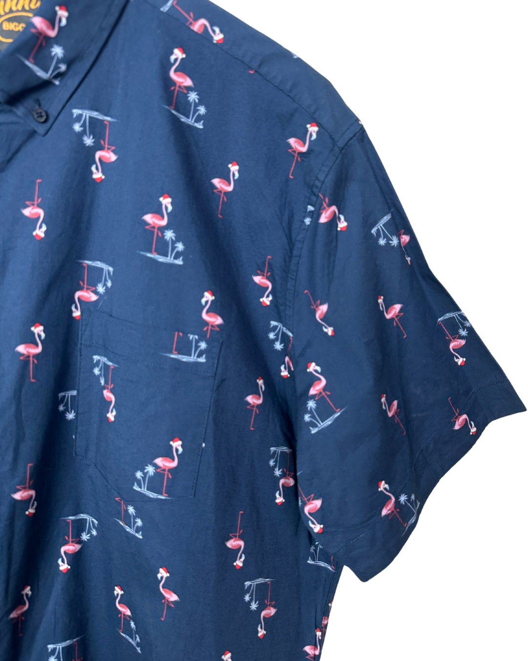 Johnny Bigg Flamingo Pattern Shirt 3XL