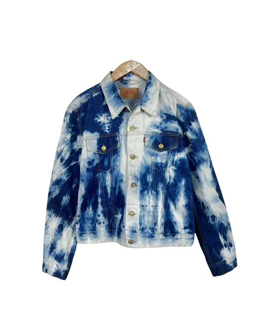 Levi's Bleach Tie Dye Denim Women's Jacket Large