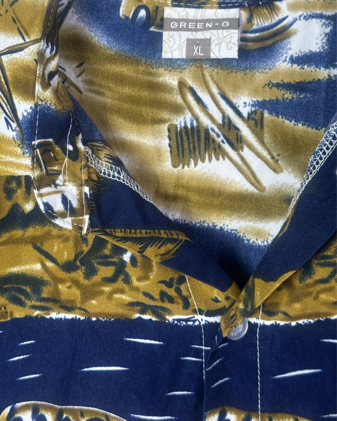 Vintage Car Pattern Shirt XL