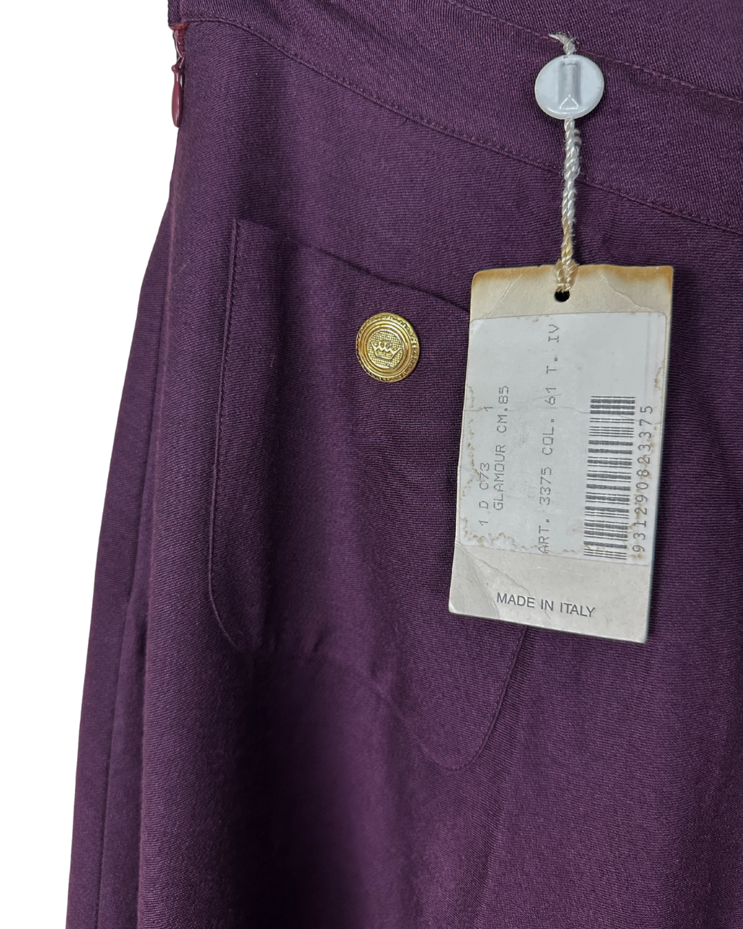 Vintage Deadstock 80's Pancaldi & B Wool Skirt (unwrinkle)