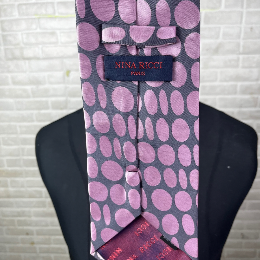Nina Ricci Paris Geometric Necktie 10.5 cm
