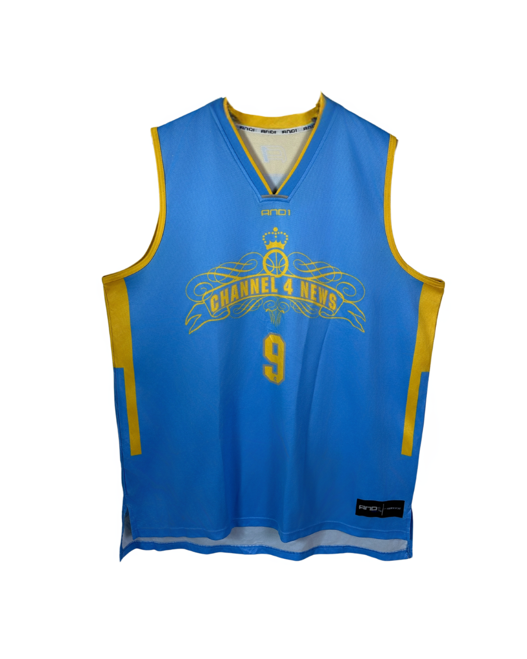 AND1 Channel 4 News Basketball Jersey Tank Top 2XL