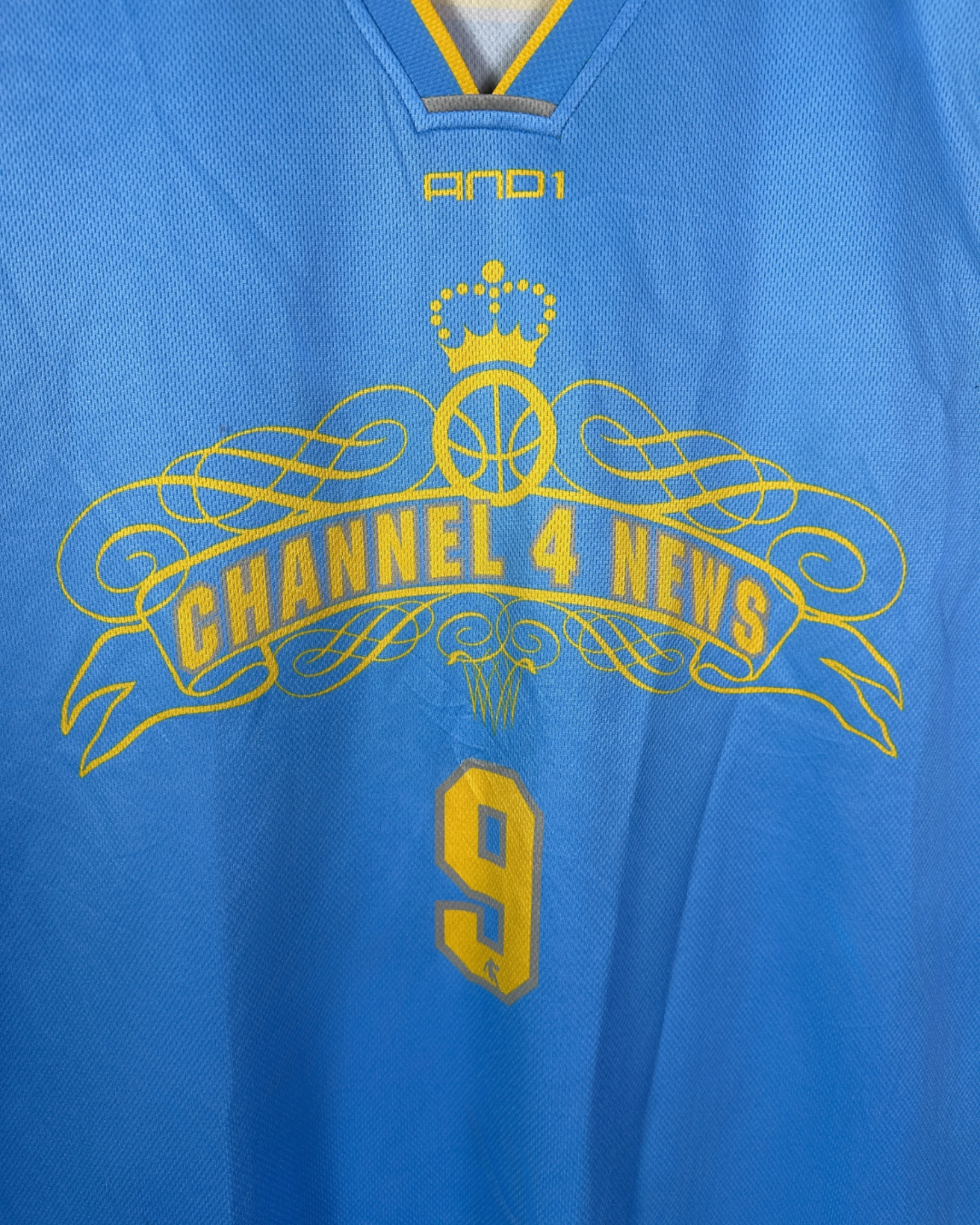 AND1 Channel 4 News Basketball Jersey Tank Top 2XL