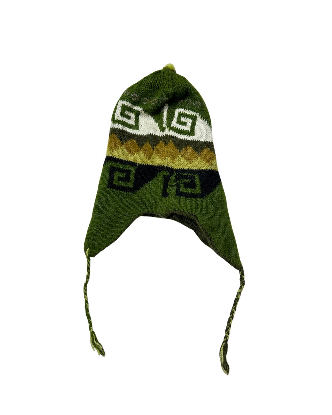 Green Earflap Beanie