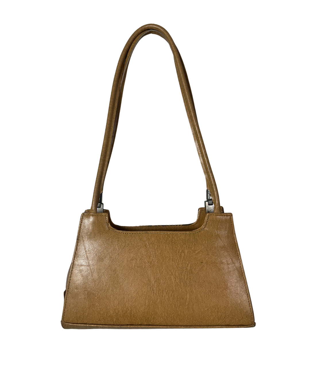 Vintage Snakeskin-Print Structured Baguette Bag
