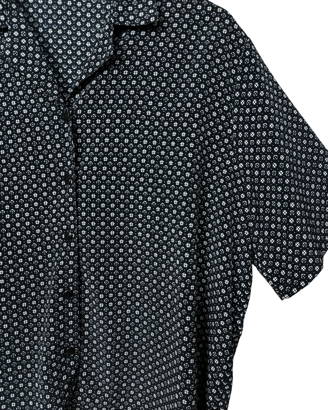 Vintage Mini Medallion Pattern Shirt XL