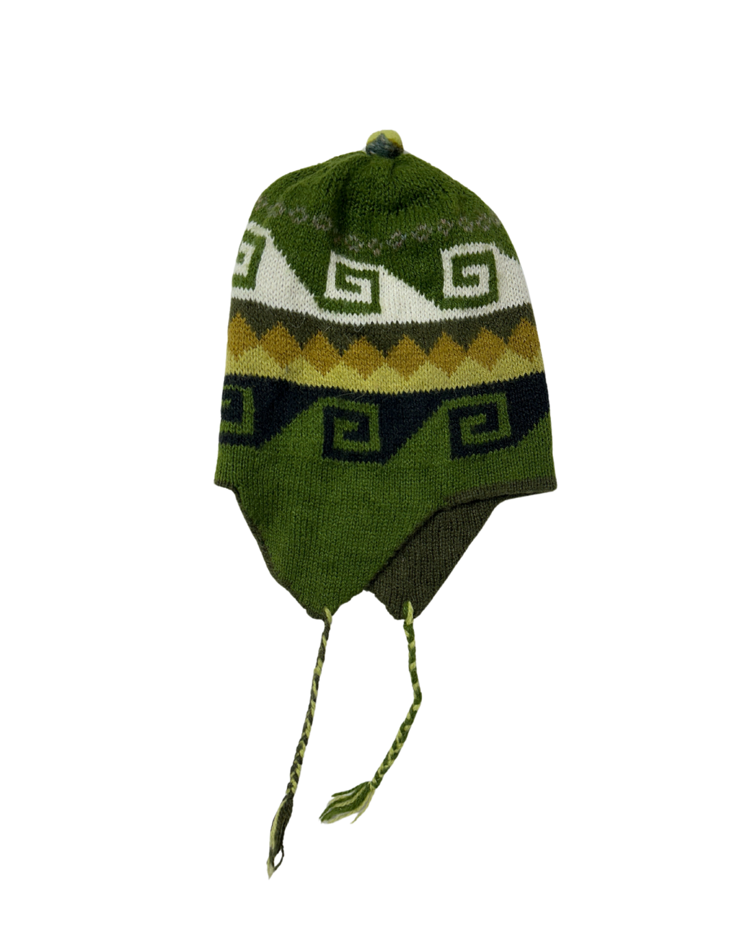 Green Earflap Beanie