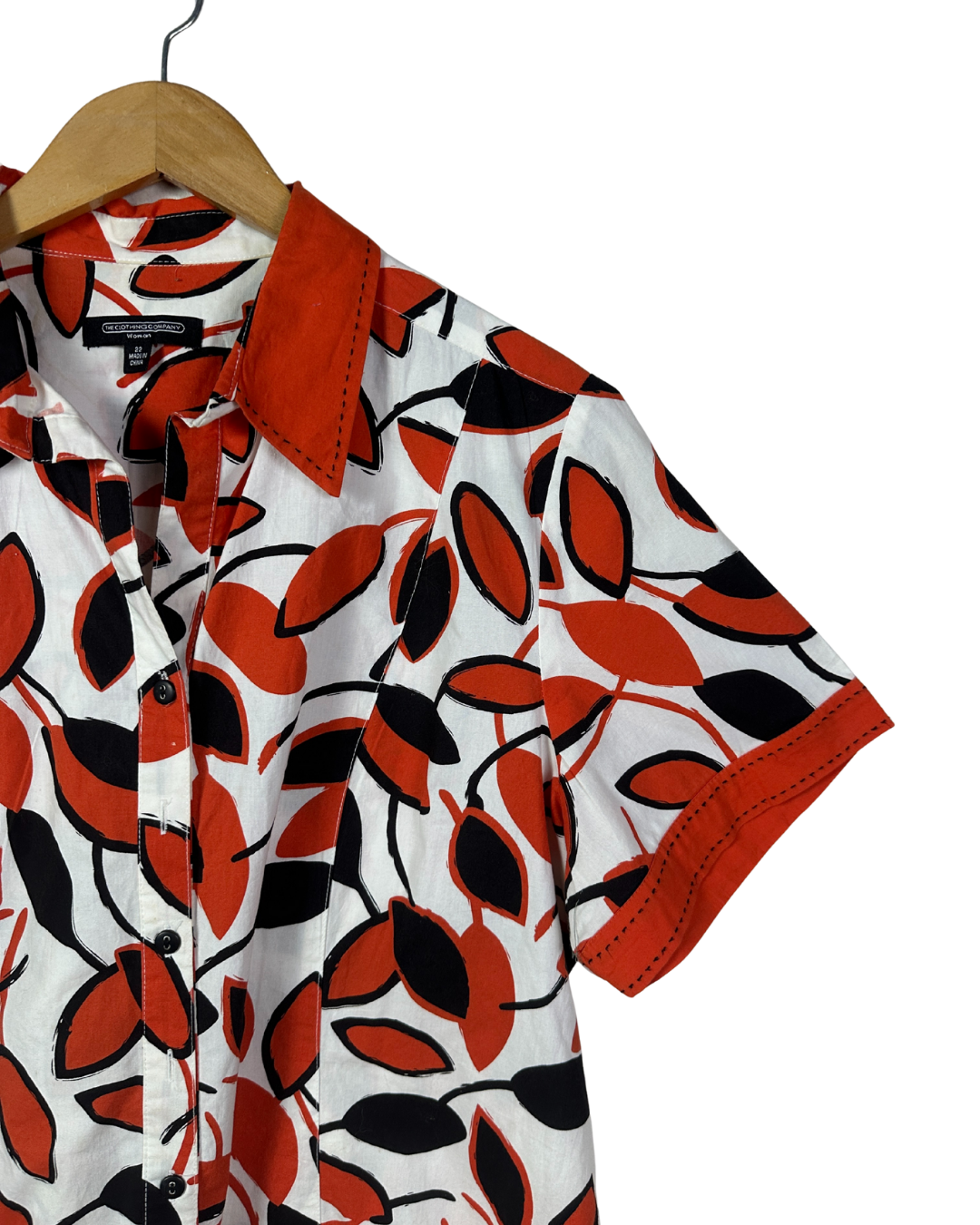 Vintage Leaf Pattern Women's Shirt