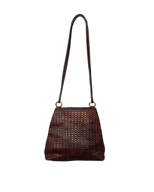 Preston & York Hand Woven Leather Hobo Bag