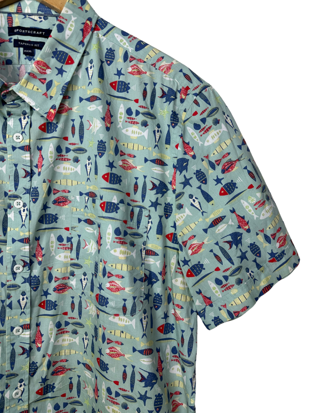 Sportscraft Fish Pattern. Shirt 3XL