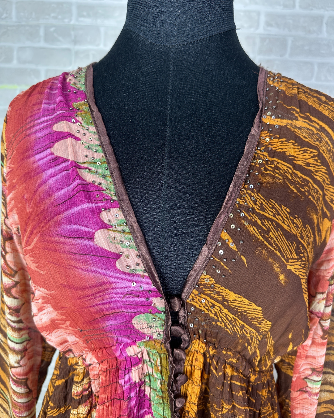 Y2K Boho Chiffon Dress