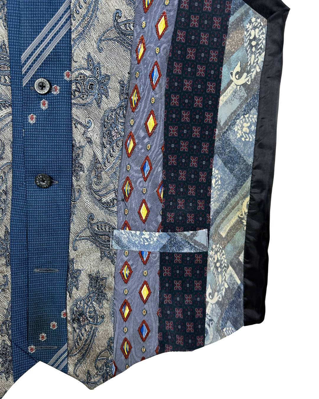 Retied Upcycled Neckties Vest - Small