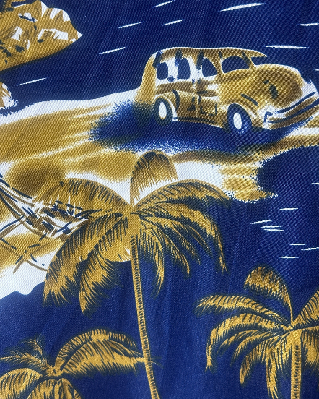 Vintage Car Pattern Shirt XL