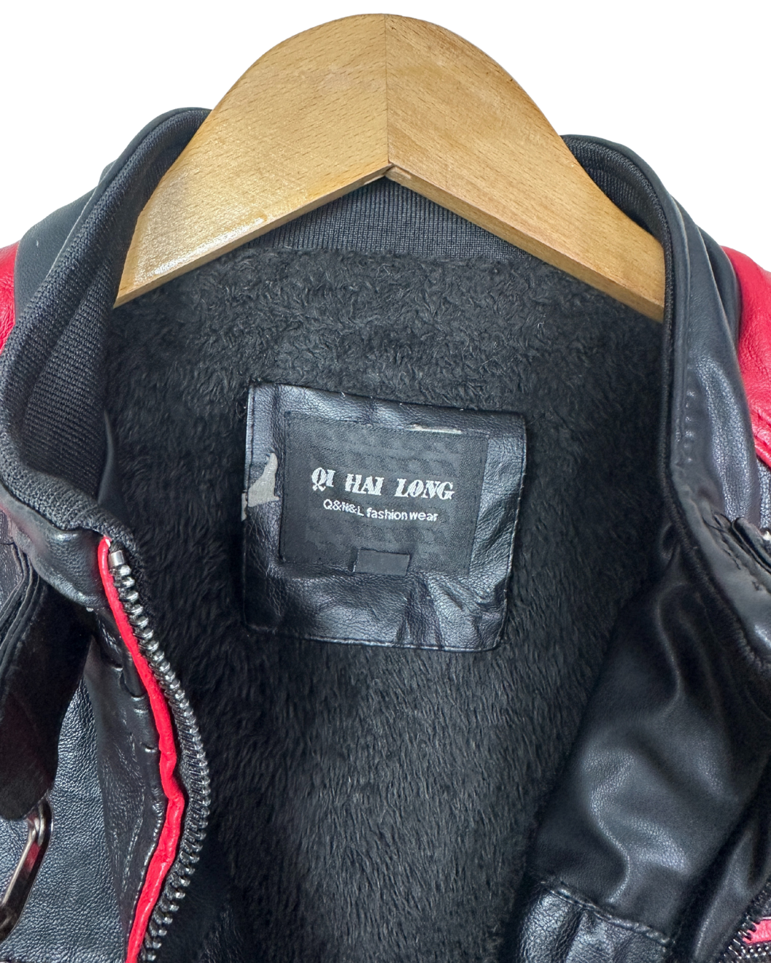 Vintage Yamaha Fleece-Lined Racing Biker Leather Jacket Large