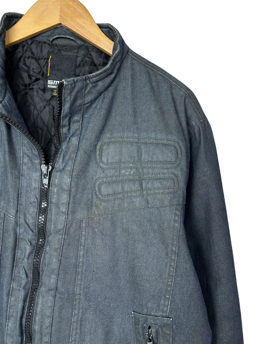 Smog Quilted Denim Style Jacket XL