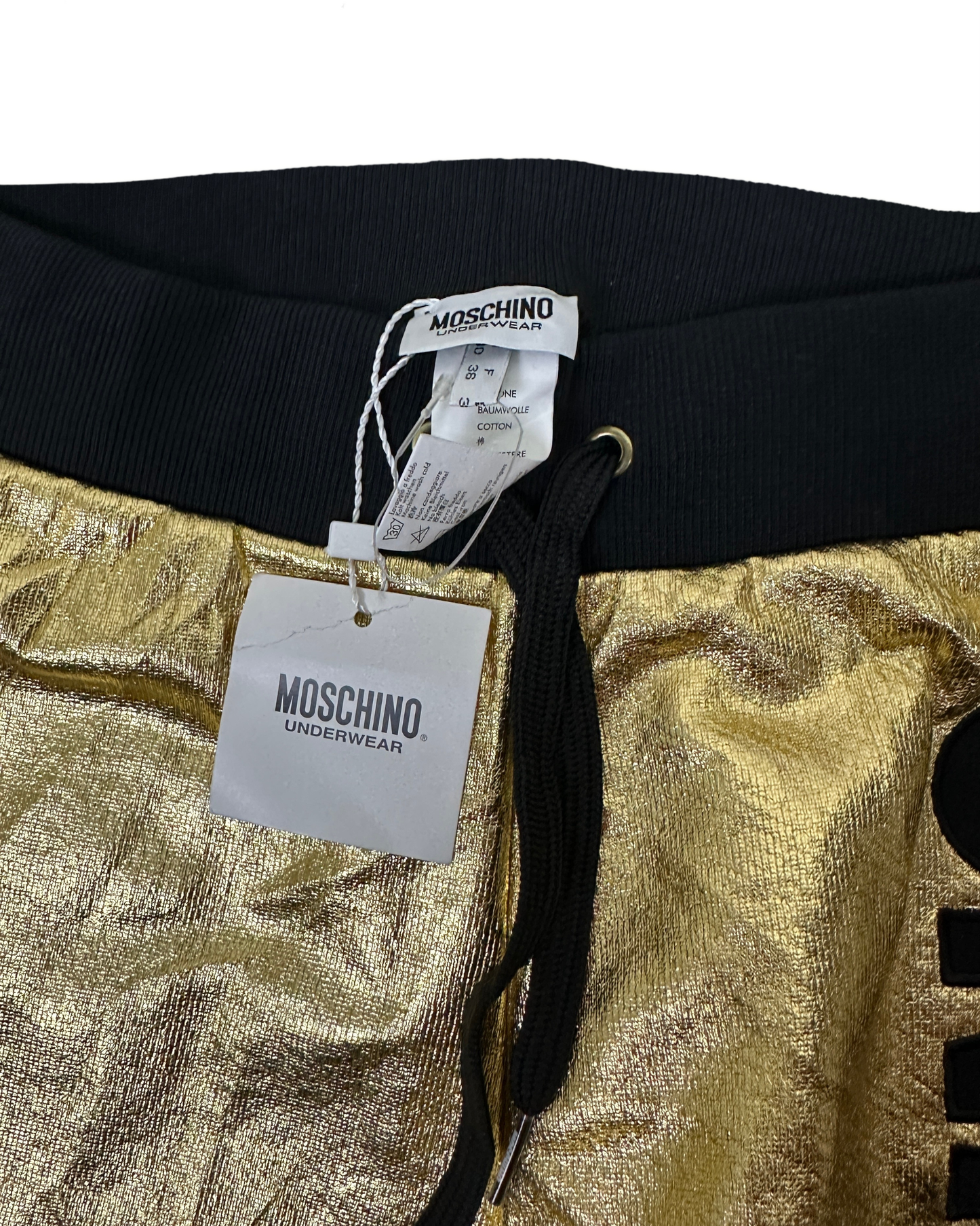 New Moschino Metallic Gold Gym Jogging Women's Pants