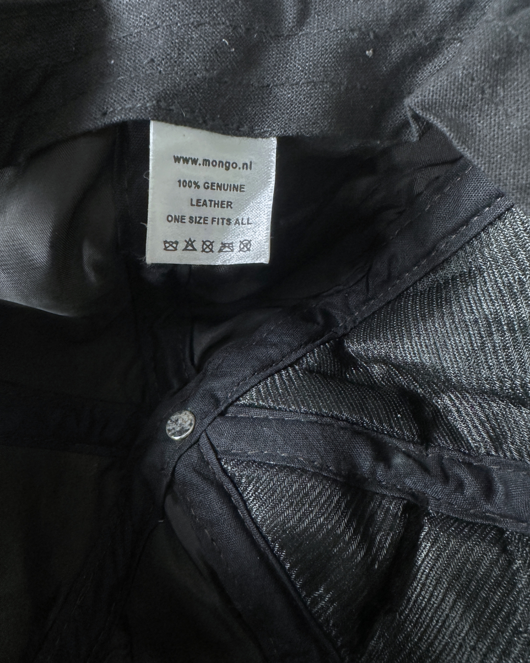 Brand New Mongo Genuine Leather Baseball Cap