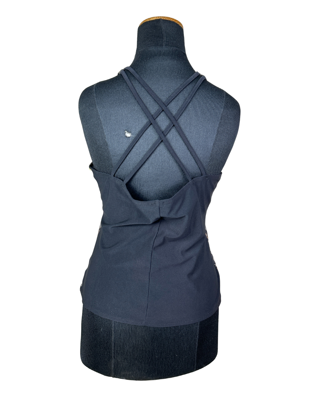 Y2K Halter Top with Mandala Print and Criss Cross Back