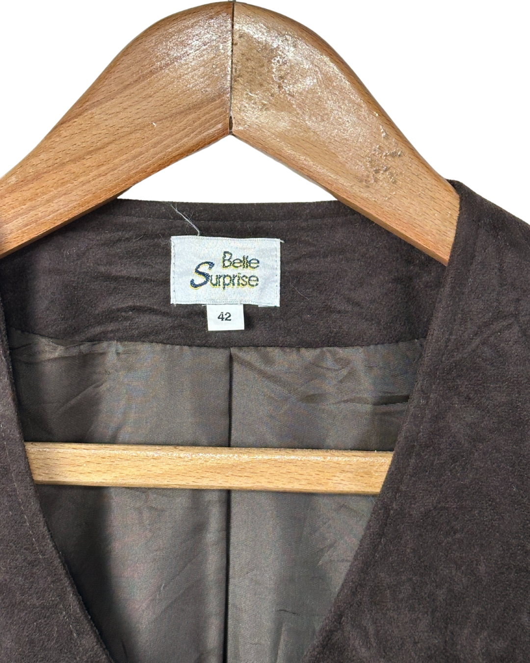 Belle Surprise Suede Zip-up Vest Medium