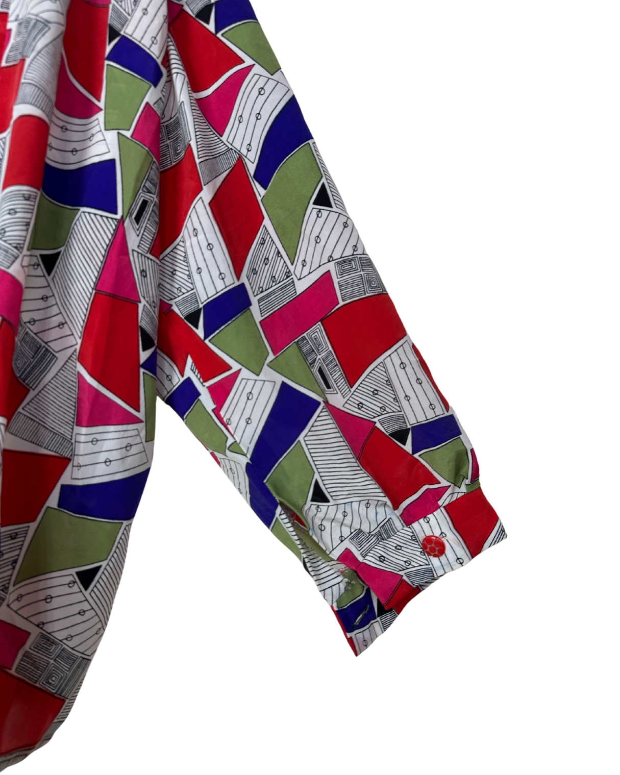 Vintage 80s/90s Abstract Boxy Oversized Blouse Large