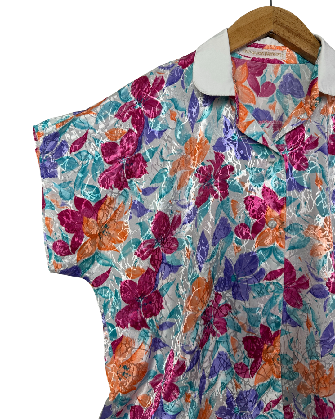 80s Jacquard Blouse XL