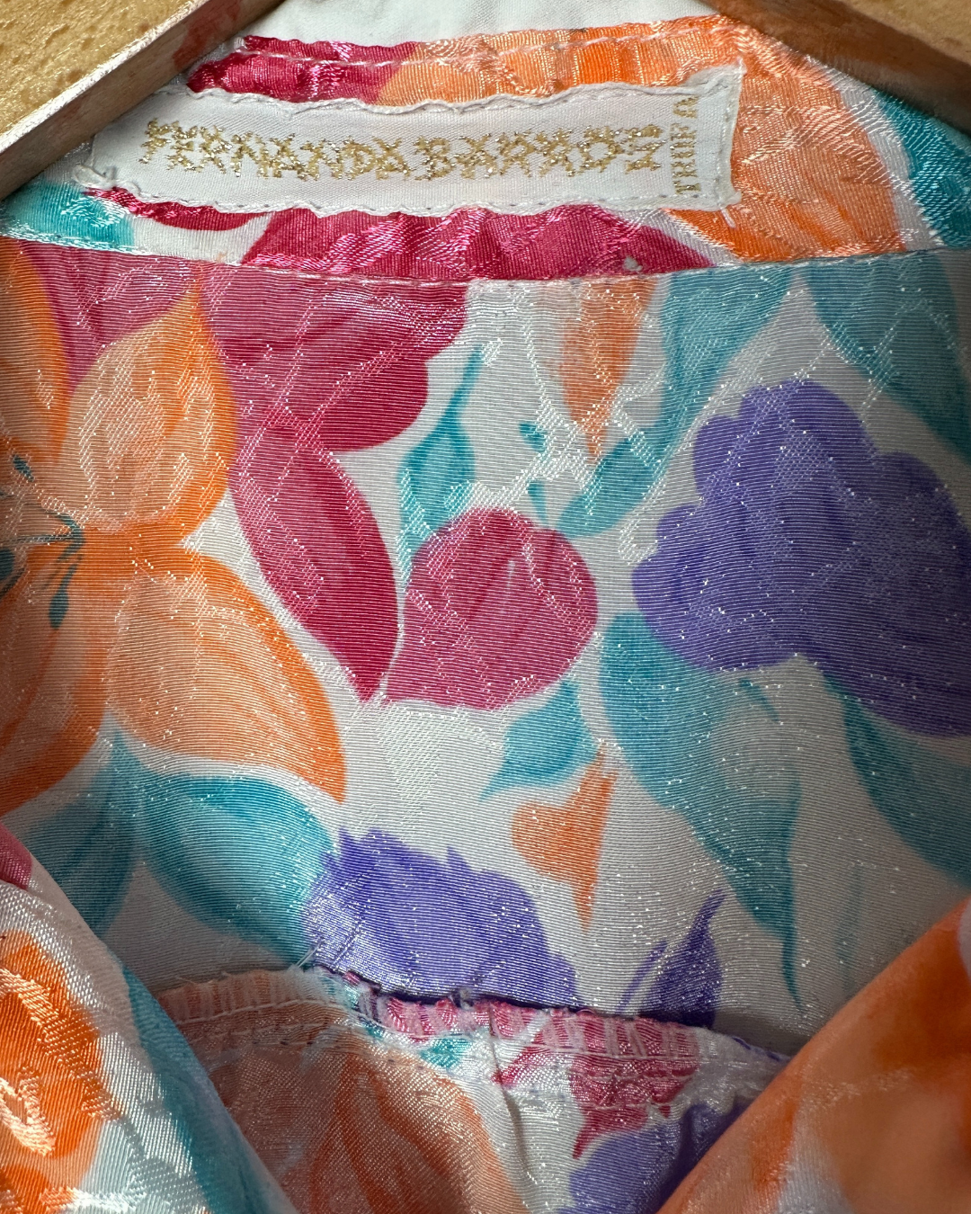80s Jacquard Blouse XL