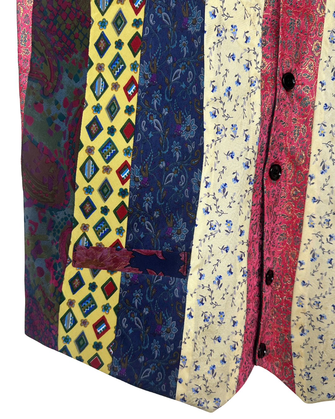 Retied Upcycled Necktie Vest Medium