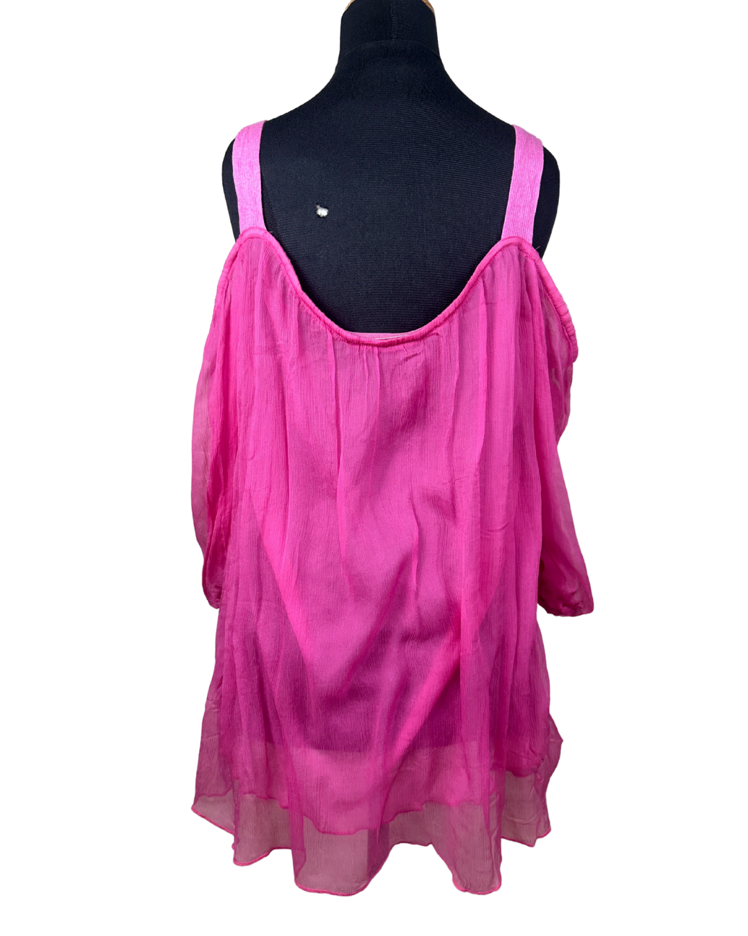 La Vie En Rose Cold-Shoulder Top with Crochet Detail