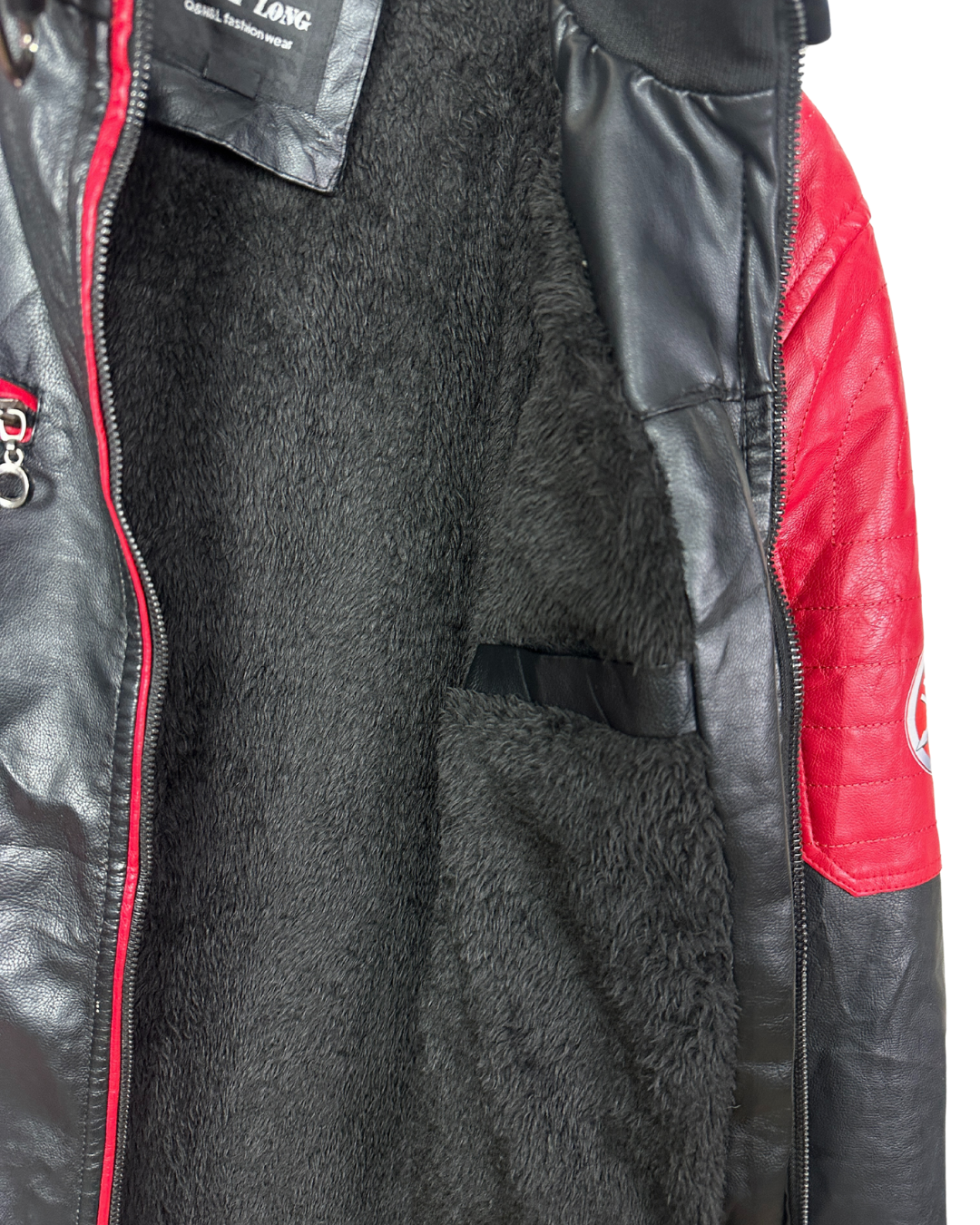 Vintage Yamaha Fleece-Lined Racing Biker Leather Jacket Large