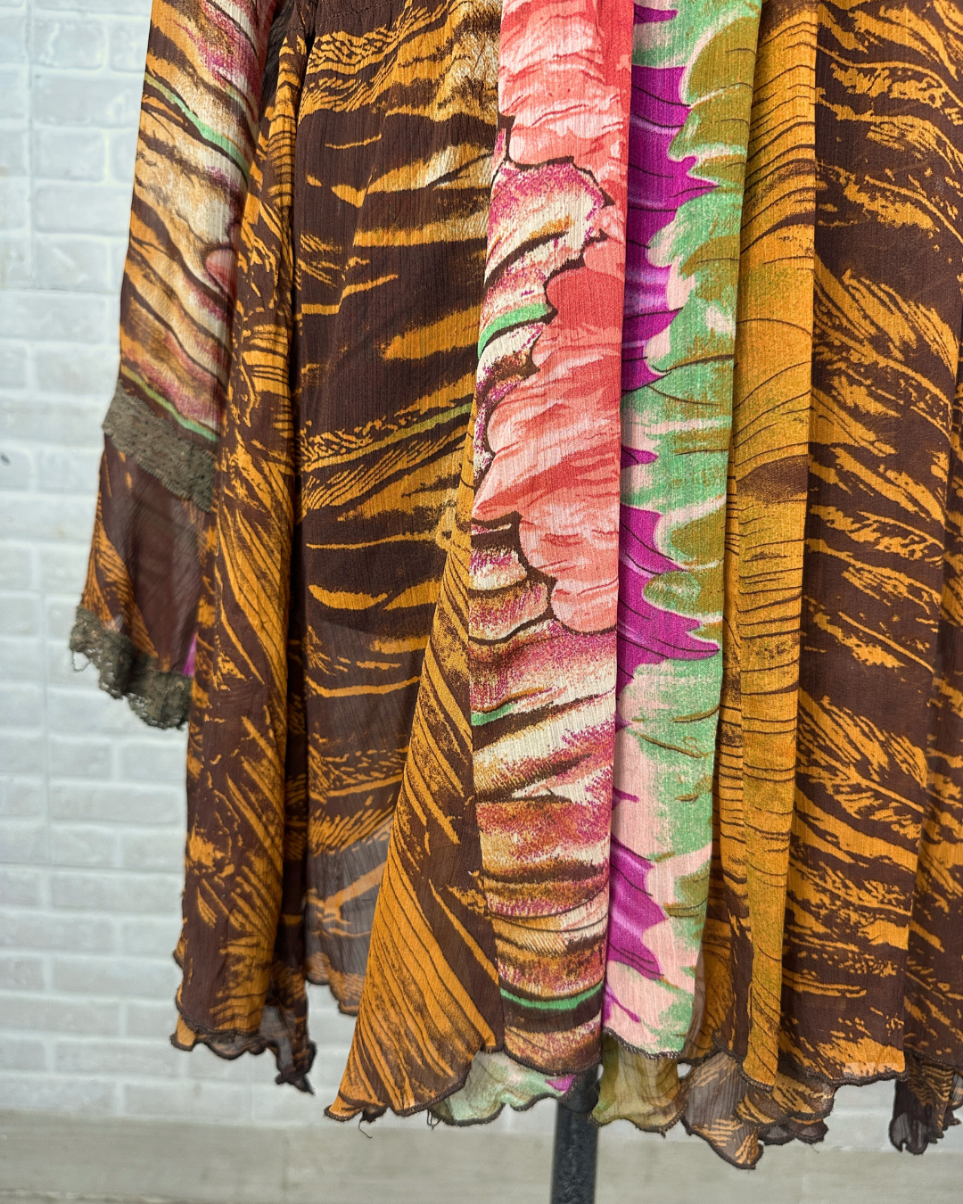 Y2K Boho Chiffon Dress