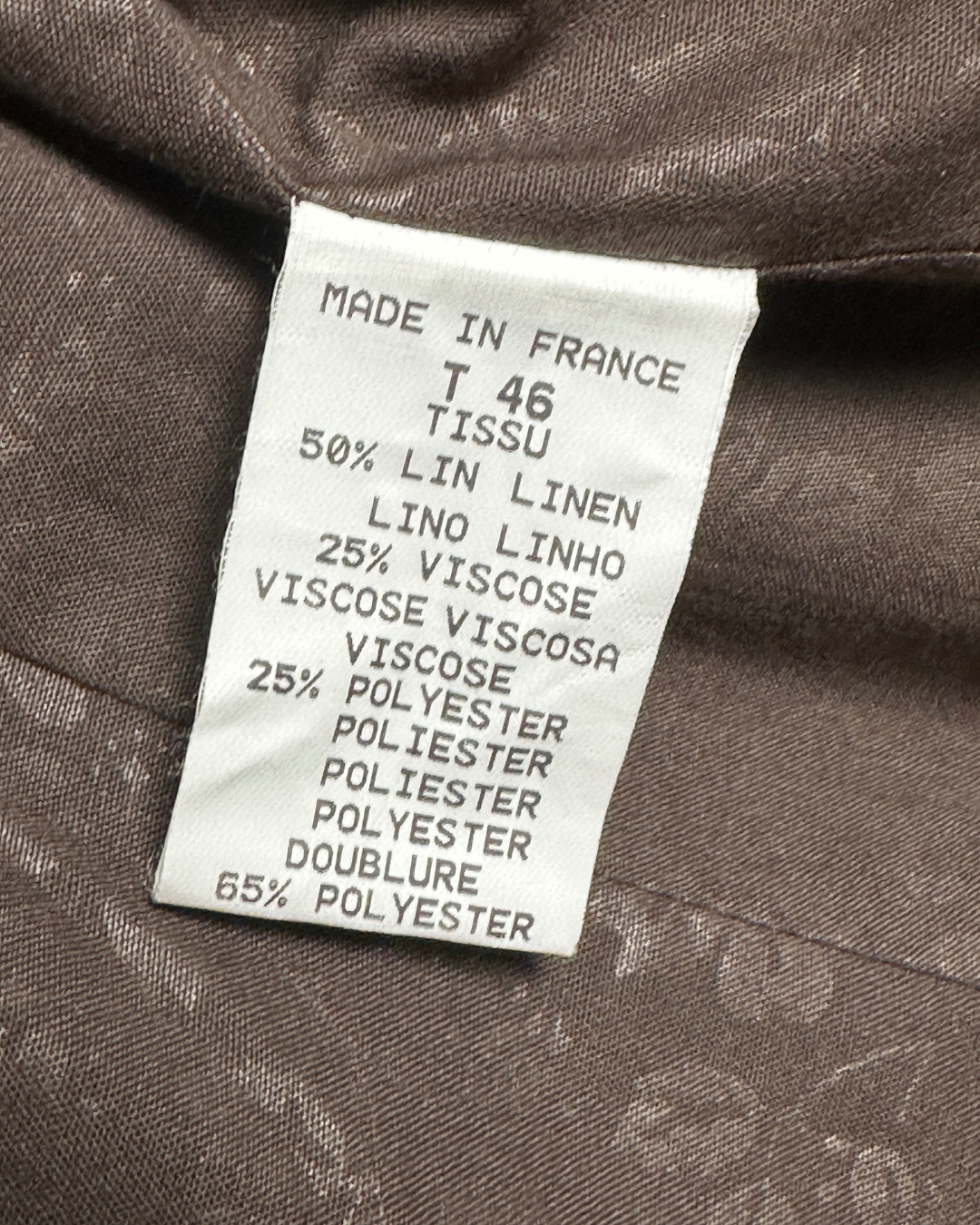 Vintage Caroll Linen Blend Brown Striped Women's Blazer