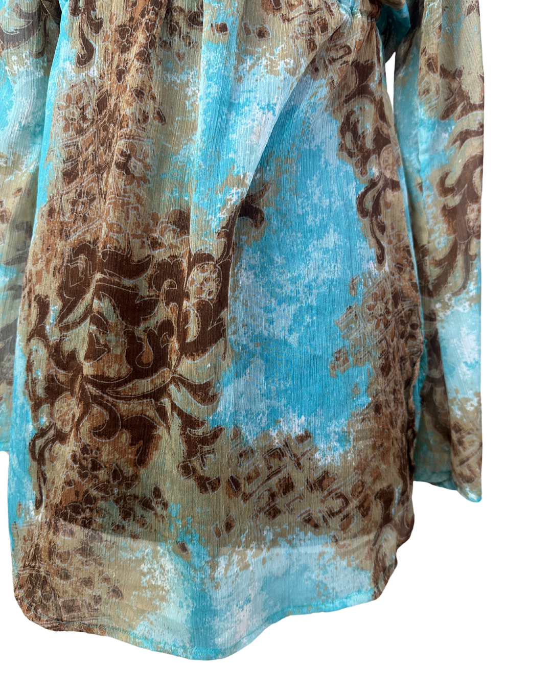 Y2K Boho Empire Waist Top Medium/Large