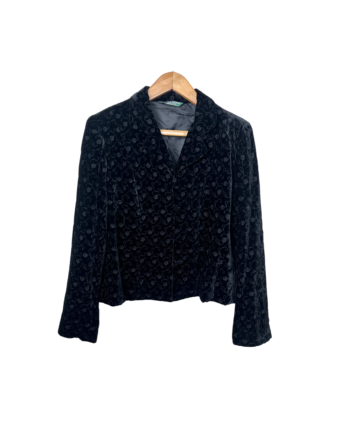 Laura Ashley Velvet Blazer-Style Blouse