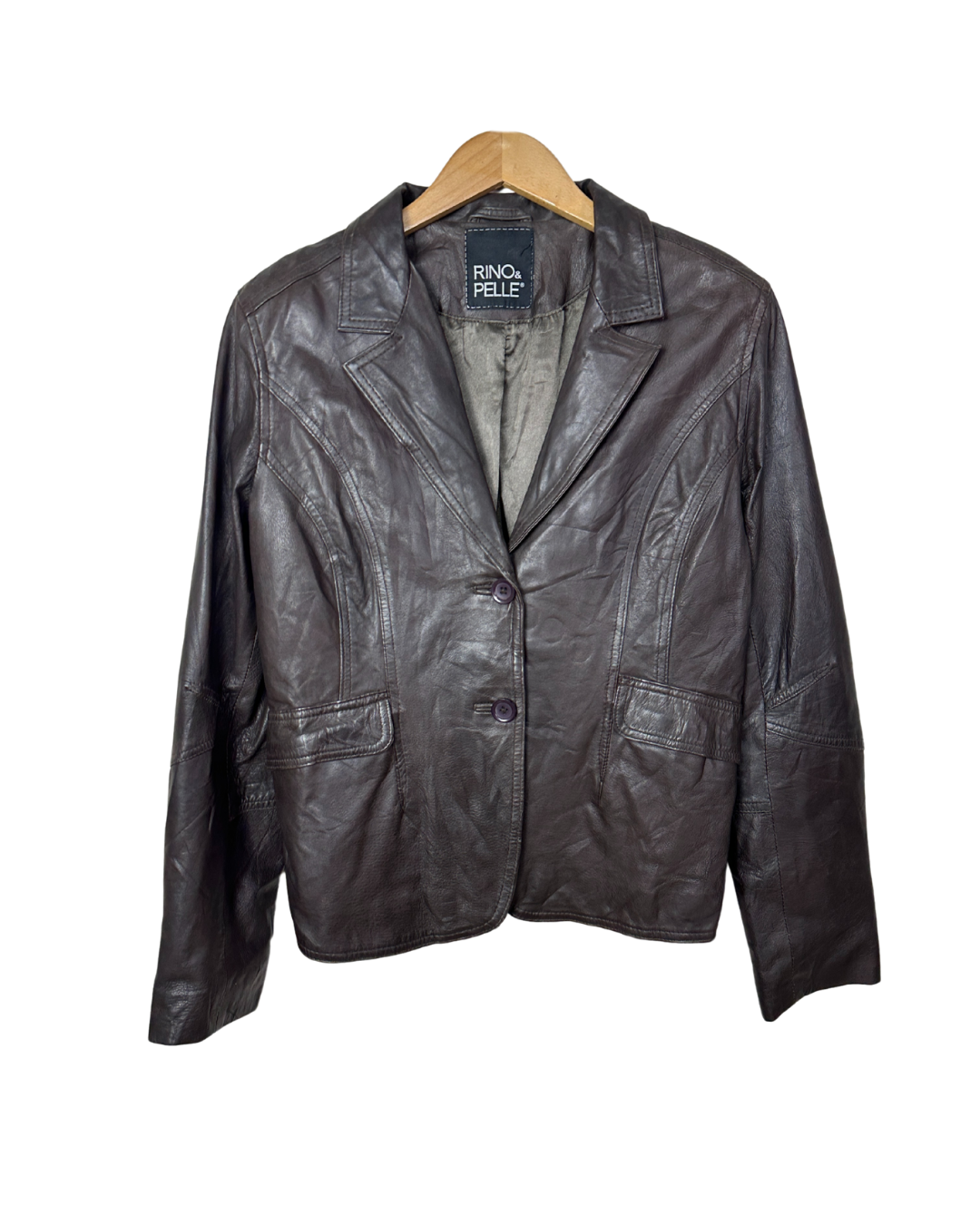 Vintage Rino & Pelle Genuine Leather Blazer - Women's Medium