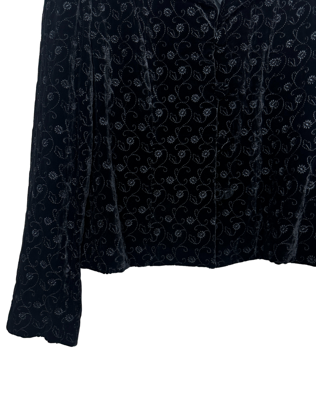 Laura Ashley Velvet Blazer-Style Blouse