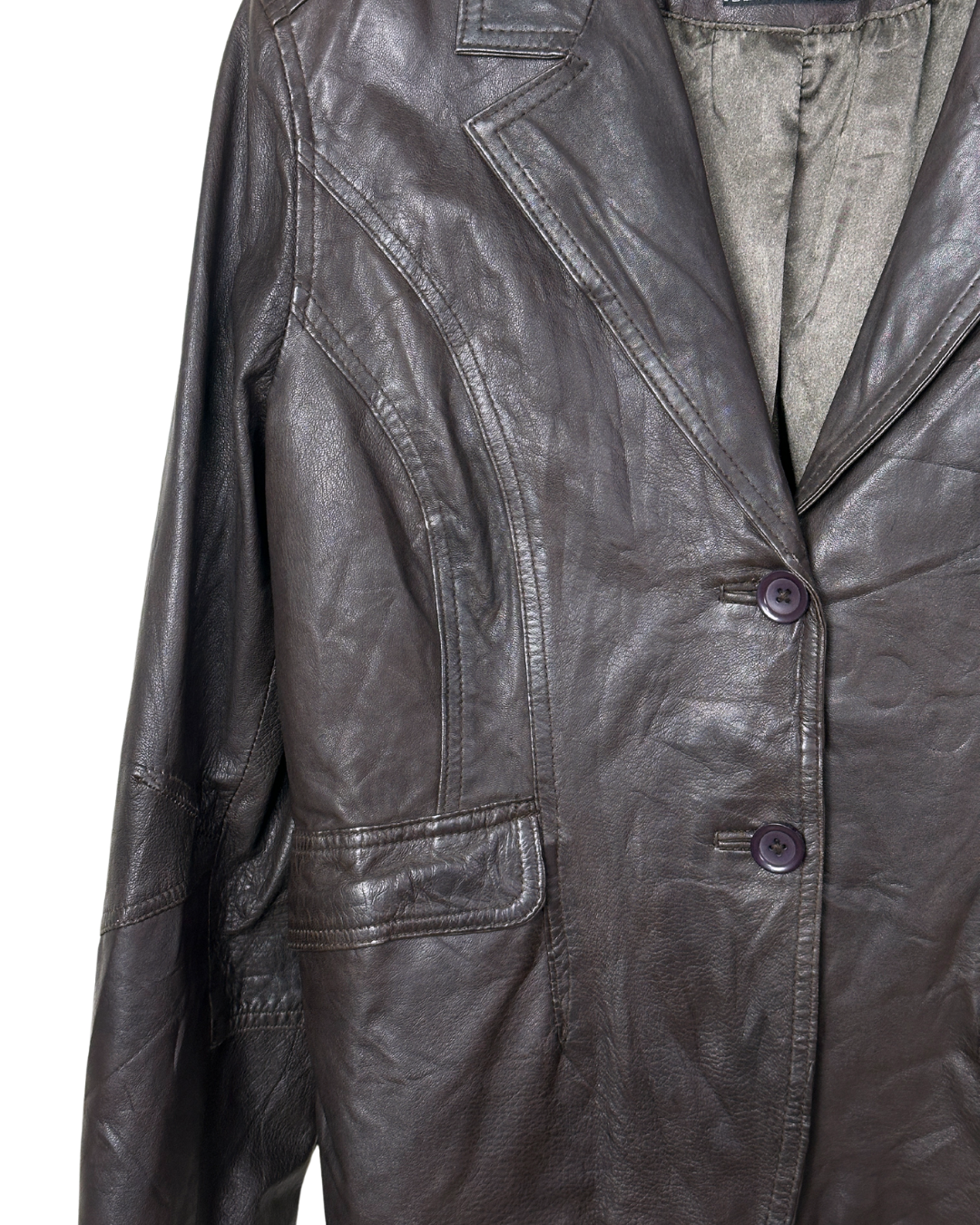 Vintage Rino & Pelle Genuine Leather Blazer - Women's Medium