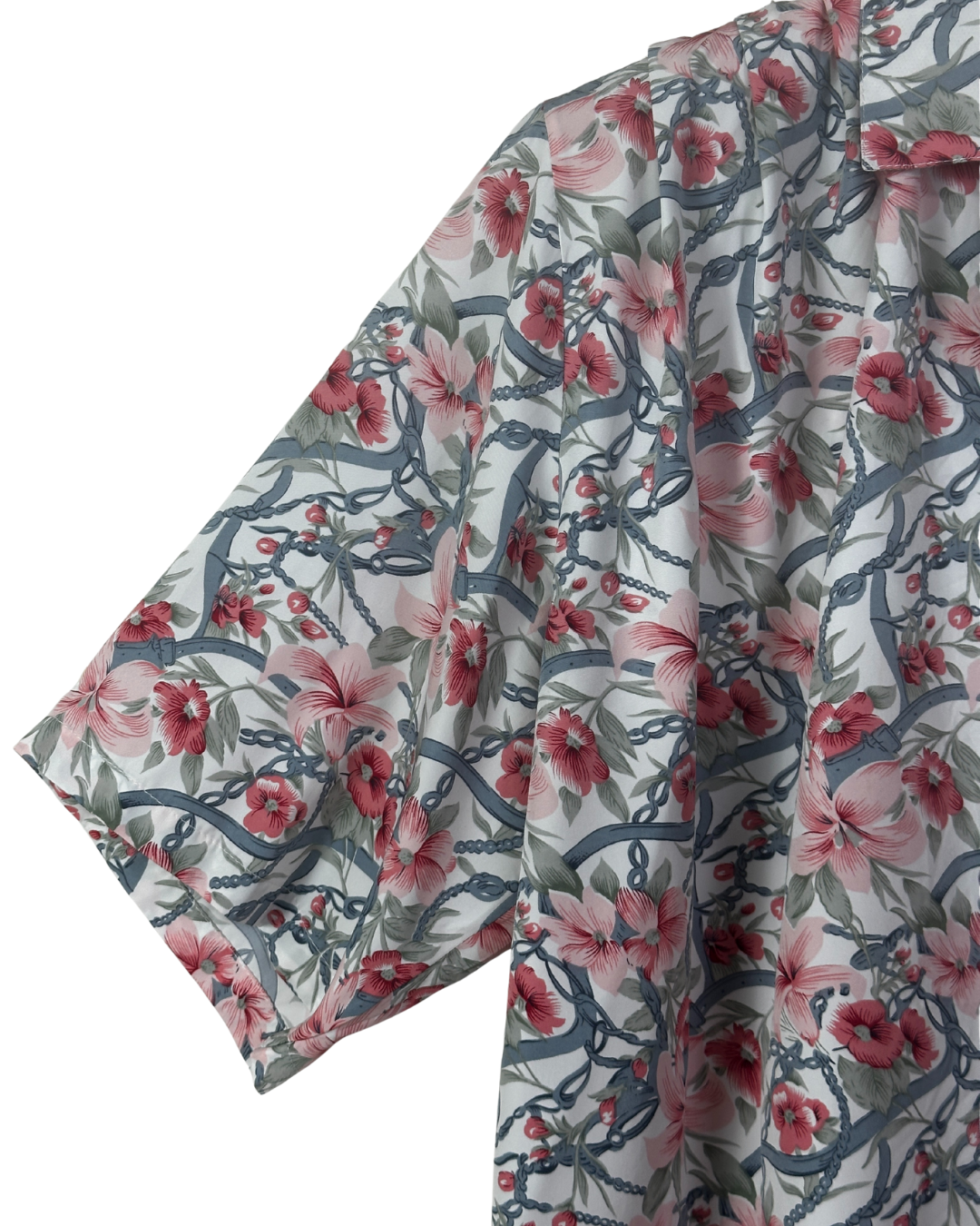 Vintage Floral Women's Shirt w/ Shoulder Pads