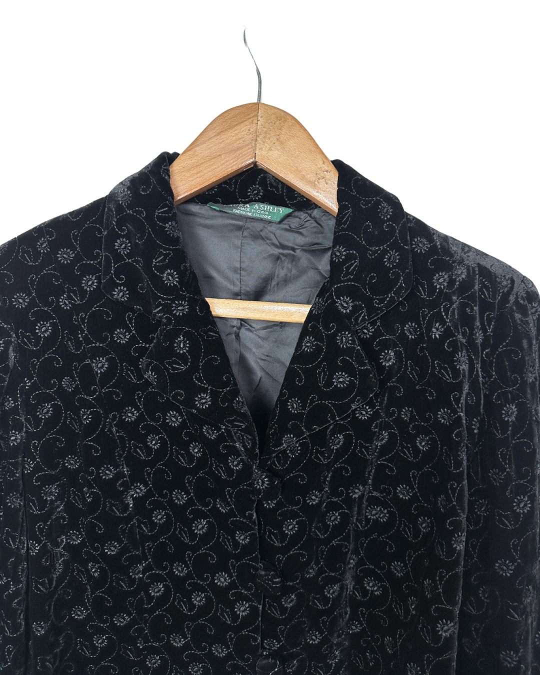 Laura Ashley Velvet Blazer-Style Blouse
