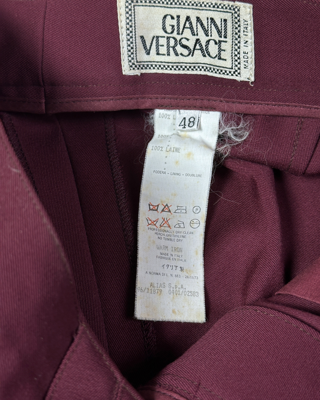 Vintage 80s/90s Gianni Versace Two-Piece Men's Suit Made in Italy