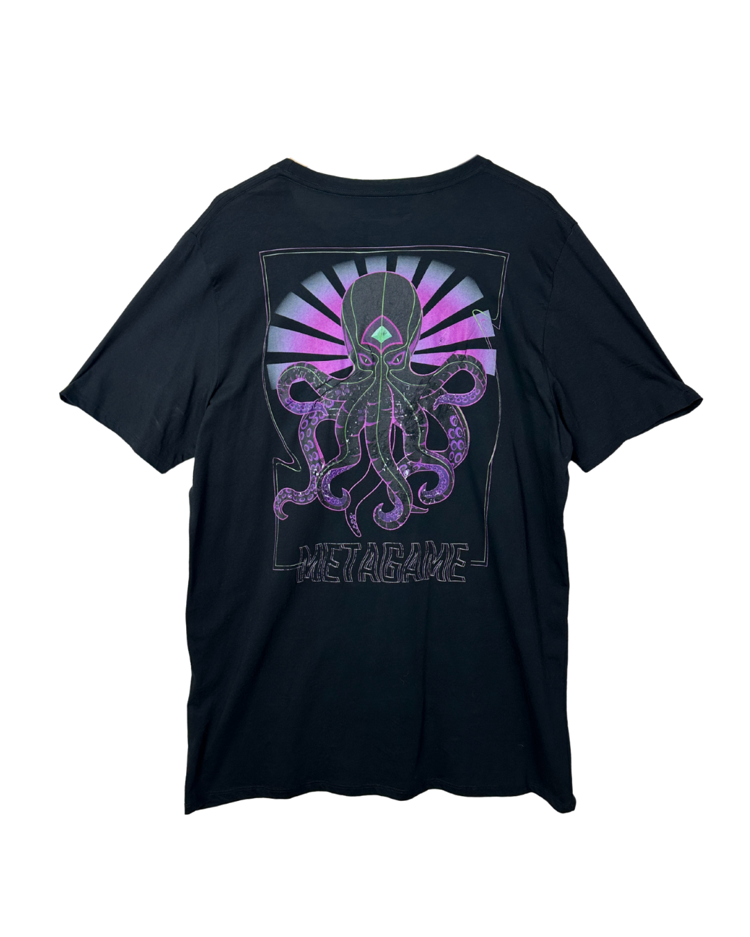 Metagame Octopus Graphic T-Shirt – Cyberpunk Gamer Tee XL