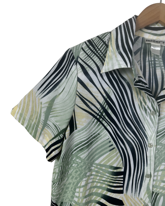 Vintage Miller's Shirt w/ Shoulder Pads - Women's XL