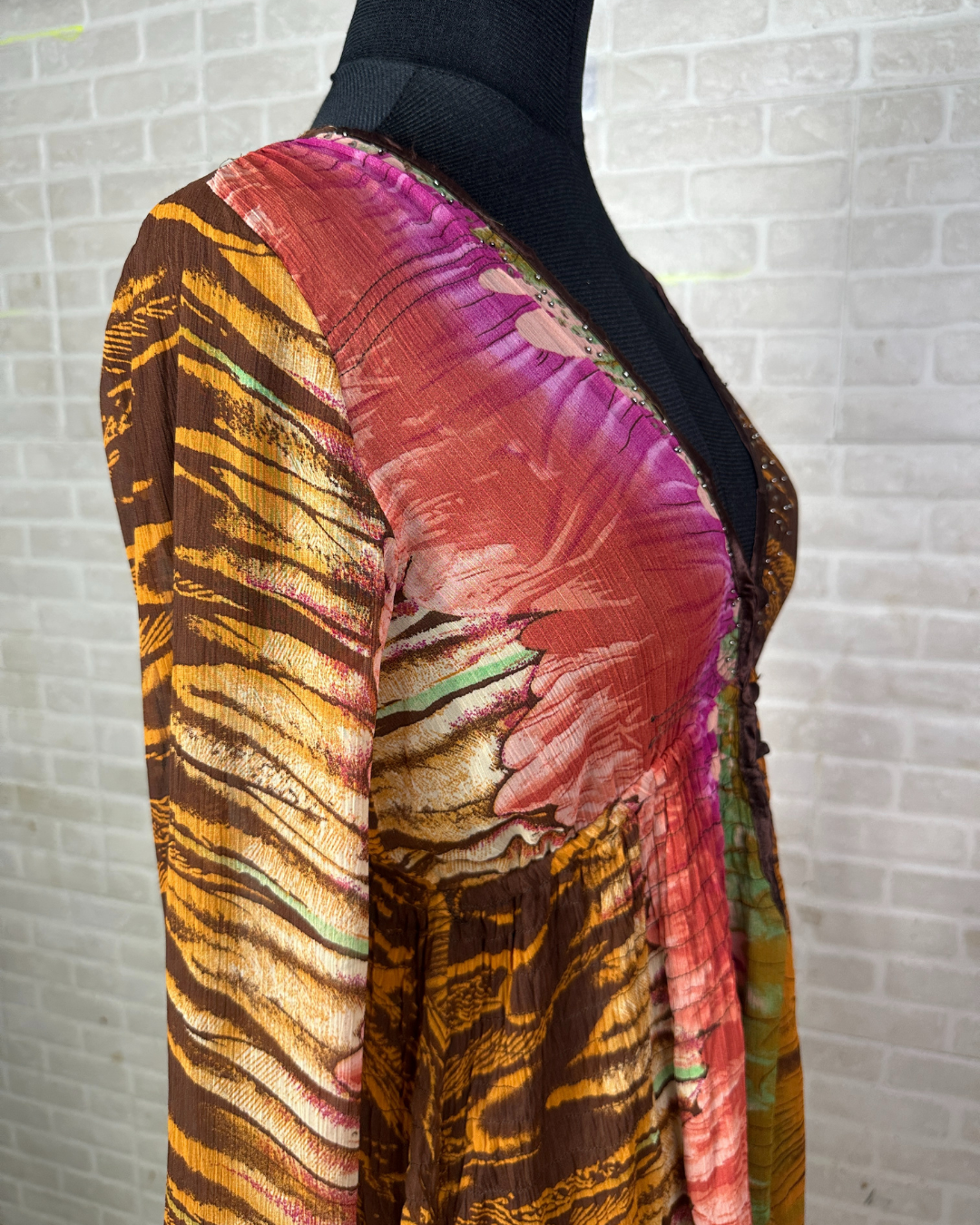 Y2K Boho Chiffon Dress
